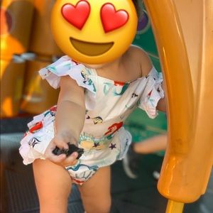 Little Mermaid Baby Romper
